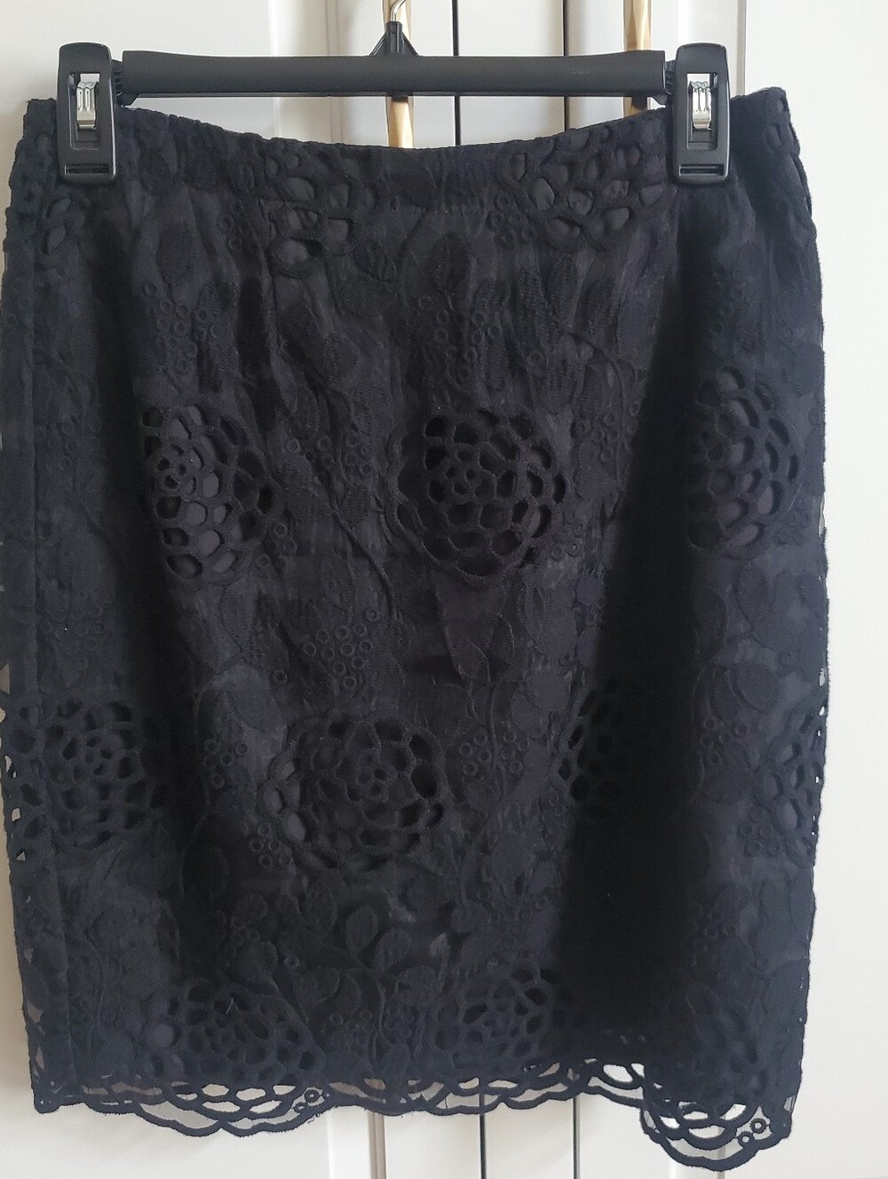 Halogen Pencil Skirt Lace Overlay